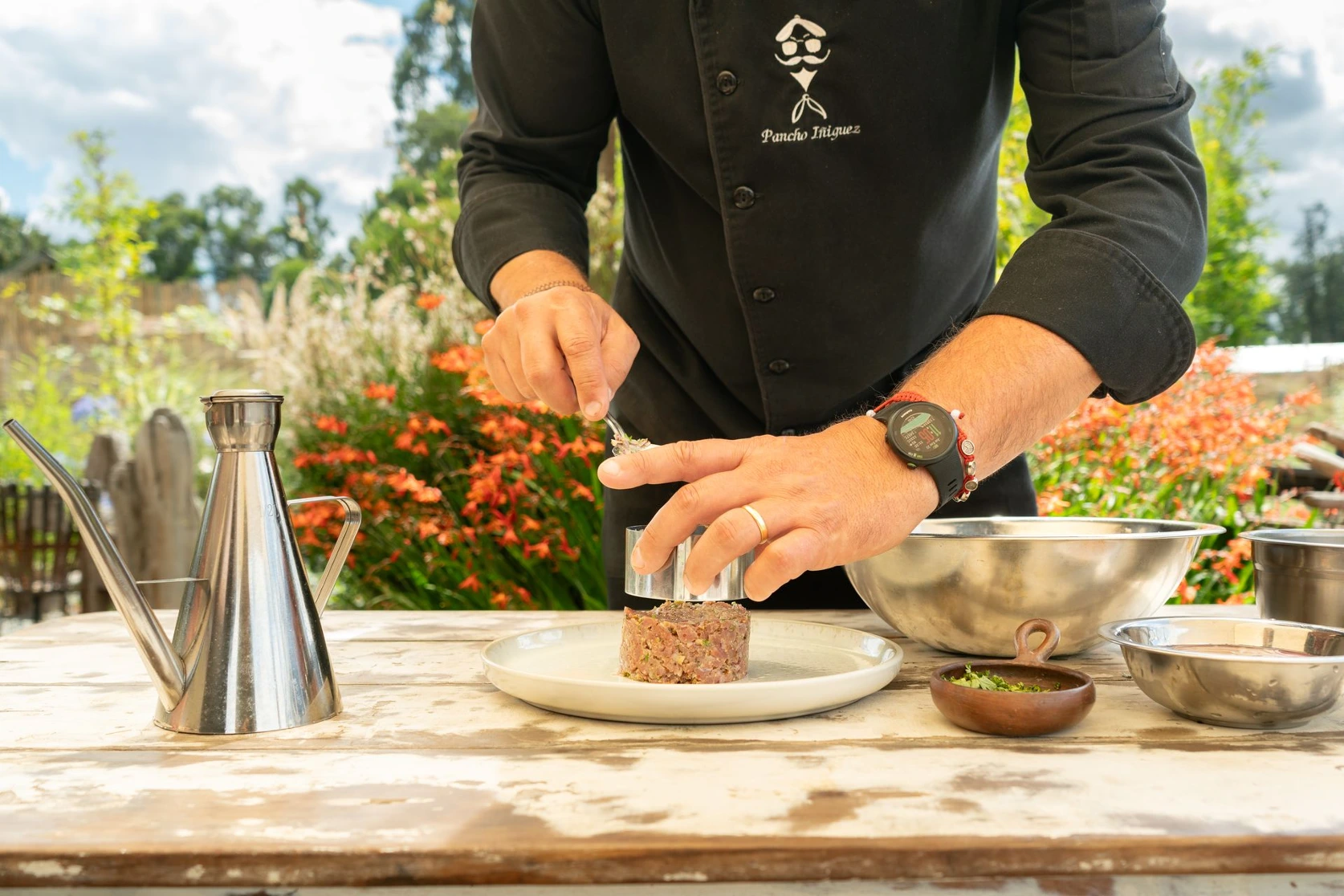 Montaje de Tartaro de Cordero