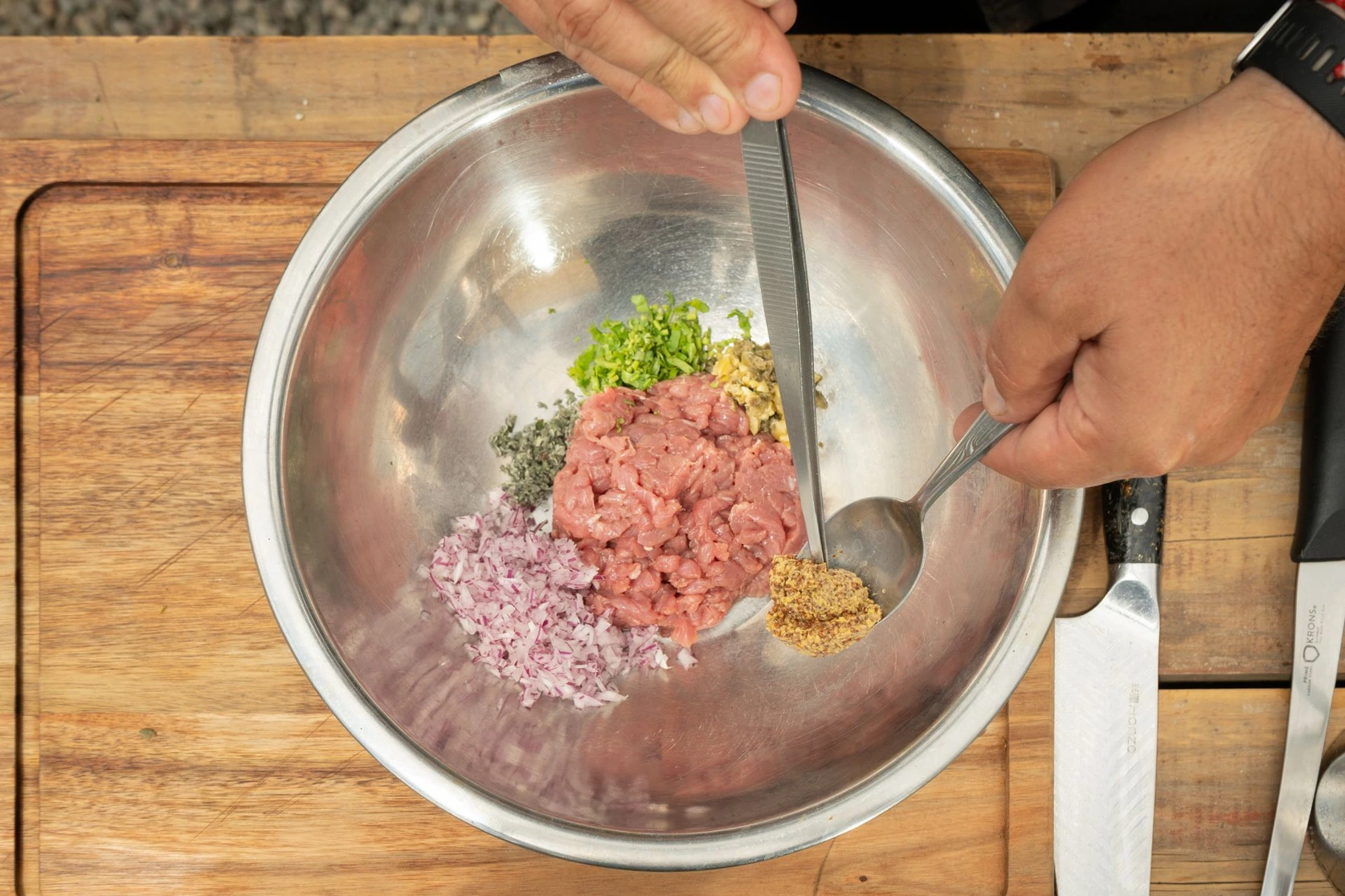 Ingredientes Tartaro de Cordero