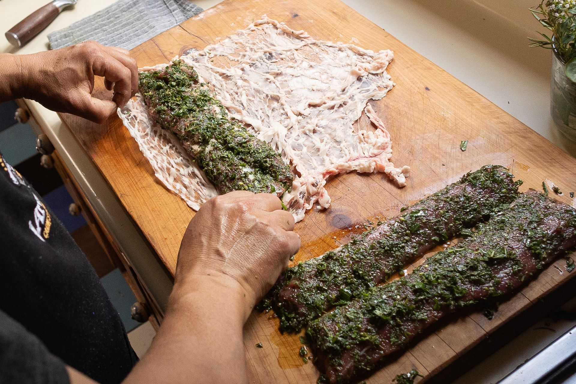 Lomo de Cordero envuelto en Crepinnette
